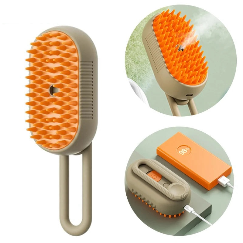 3-in-1 kattenstoomborstel