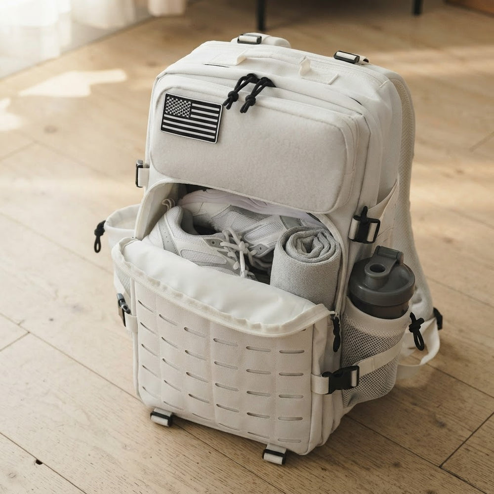 45L wit - gepakt thuis