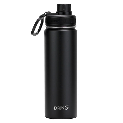 DRINCO® 22oz Stainless Steel Sport Water fles - Zwart